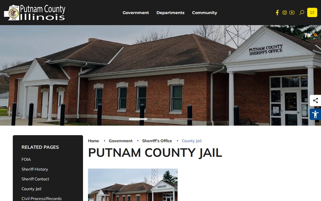 Official Putnam County Jail information page